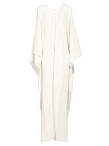 Taller Marmo Lace-Up Kaftan Dress