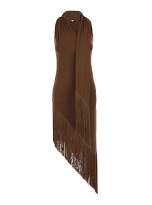 Taller Marmo Fringed Wrap Maxi Dress