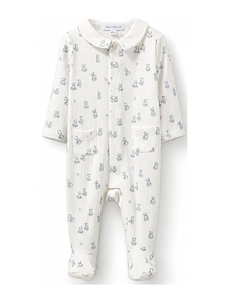 Bear-Printed Long-Sleeved Pajamas