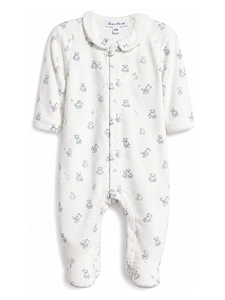 Bear-Printed Long-Sleeved Pajamas