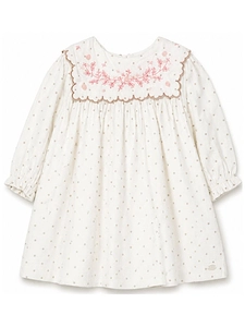 Tartine Et Chocolat Bib Collar Polka Dot Dress