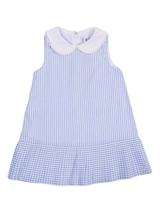Tartine Et Chocolat Cornflower Stripes Peter Pan Collar Dress