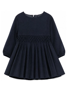 Crewneck Pleated Dress