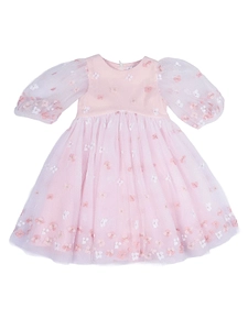 Tartine Et Chocolat Floral-Appliqué Crewneck Dress