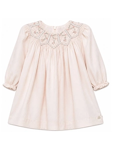 Tartine Et Chocolat Floral Embroidered Smock Dress