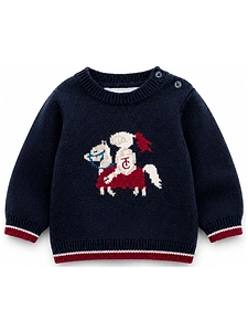 Tartine Et Chocolat Intarsia-Knit Crewneck Jumper