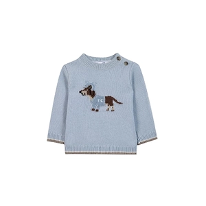 Tartine Et Chocolat Intarsia-Knit Crewneck Jumper
