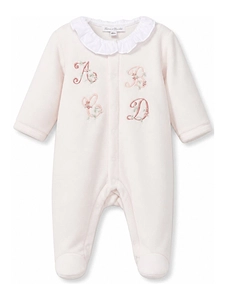Tartine Et Chocolat Letter-Embroidered Ruffled Pajamas