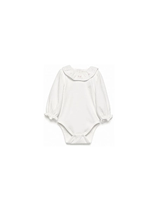 Tartine Et Chocolat Ruffled Collar Long-Sleeved Bodysuit