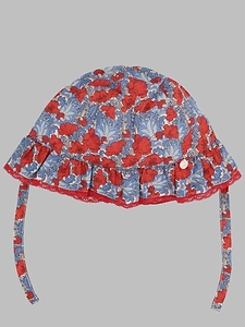 Ruffled Print Hat