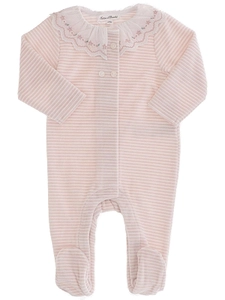 Tartine Et Chocolat Striped Ruffle Collar Onesies