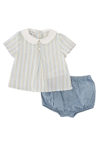 Tartine Et Chocolat Striped Top And Bloomers Set