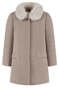 Tartine Et Chocolat Tweed Long-Sleeved Coat