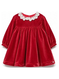 Tartine Et Chocolat Velvet Collar Race Dress
