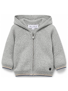 Tartine Et Chocolat Zip-Up Hooded Cardigan