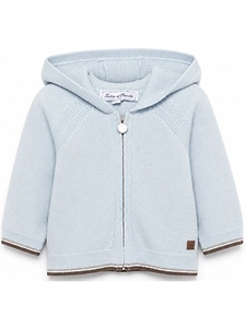 Tartine Et Chocolat Zip-Up Hooded Cardigan