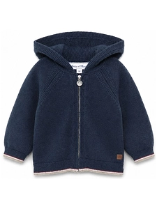 Tartine Et Chocolat Zip-Up Hooded Cardigan