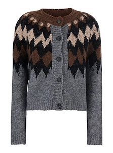 Eiko Patterned Knitted Cardigan