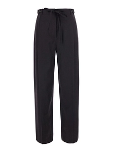 Fox High-Waist Drawstring Pants