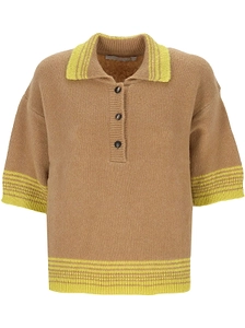 Tela Stripe-Detailed Knitted Polo Shirt