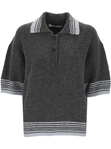 Tela Stripe-Detailed Knitted Polo Shirt