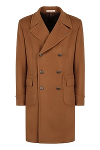 Tgliatore Notched-Lapels Double-Breasted Coat