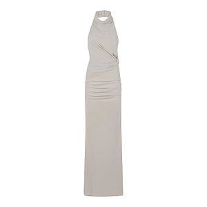 The Andamane Ruched Halter Dress