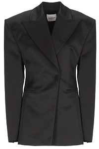 The Andamane Satin Peak-Lapel Blazer