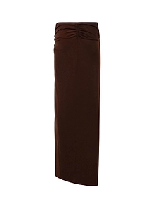 The Andamane Ruched Jersey Maxi Skirt