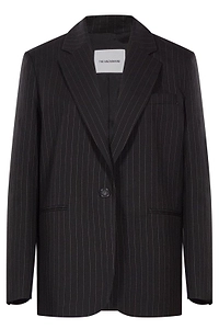The Andamane Single-Breasted Pinstriped Jacket