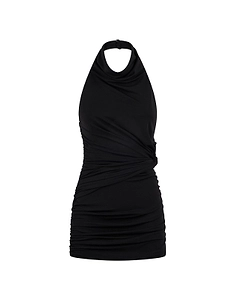 Stella Halter Neck Open Back Mini Dress