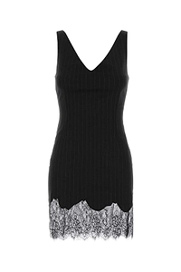 Tori Lace-Trim Mini Dress