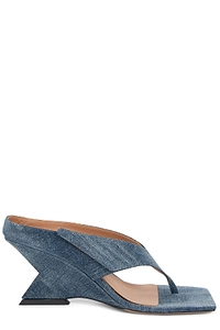 The Attico Asymmetric Heel Thong Sandals