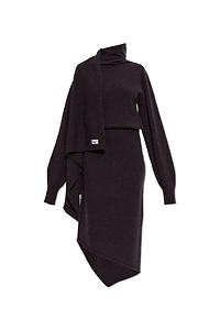 The Attico Asymmetric Draped Dress