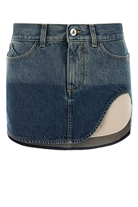 Asymmetric Panel Mini Skirt