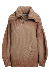 The Attico Asymmetric Zipped Knitted Jumper