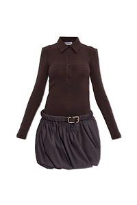 The Attico Belted Cut-Out Mini Dress