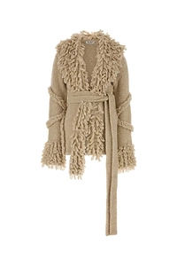 Belted Textured Cardigan