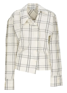 The Attico Checked Asymmetric Shirt