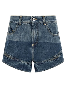 The Attico Cut-Out Denim Shorts