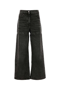 Cutout Wide-Leg Jeans