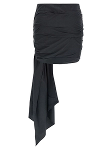 The Attico Draped Bow Mini Skirt