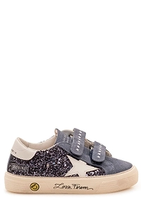Golden Goose Kids May School Glitter Sneakers