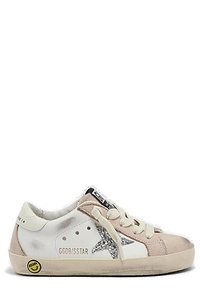 Golden Goose Kids Super Star Glitter Star Lace-Up Sneakers