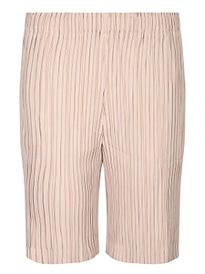 Gongdid Design Elastic-Waist Stripe Shorts
