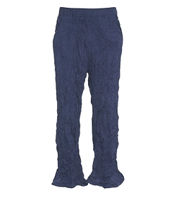 Gongdid Design Elasticated Waistband Crinkled Flared Trousers