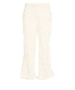 Gongdid Design Elasticated Waistband Crinkled Flared Trousers