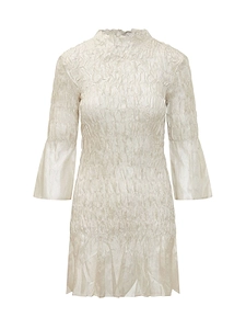 Gongdid Design Hand Pleated Mini Dress