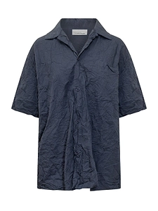Gongdid Design Short Sleeve Crinkled Shirt