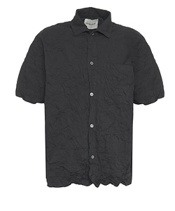 Gongdid Design Short Sleeve Crinkled Shirt